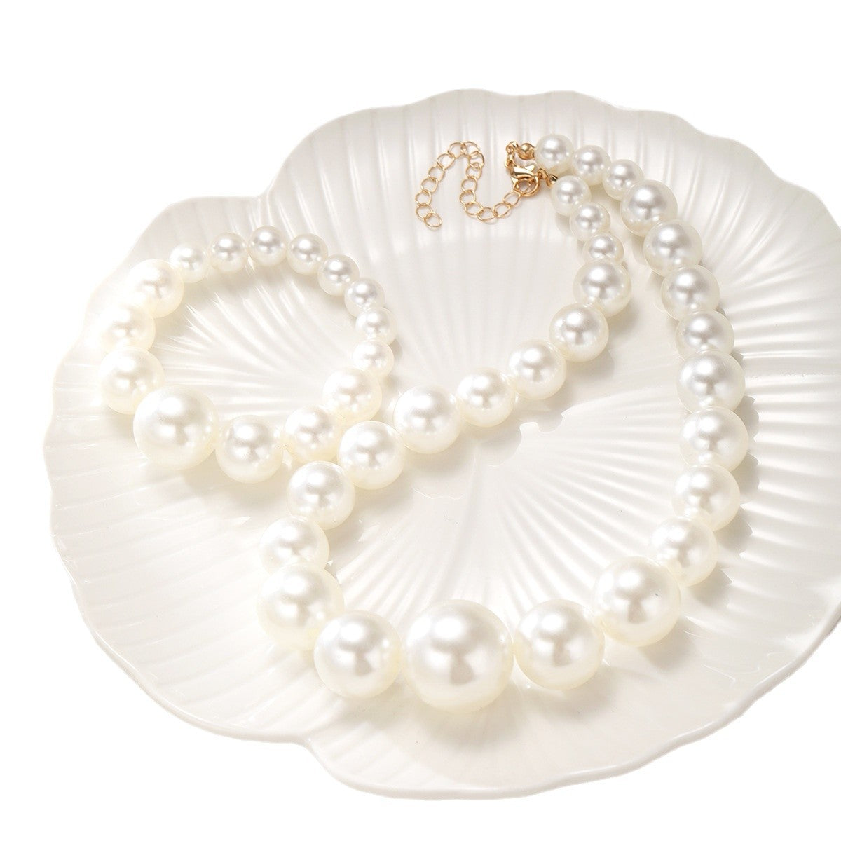 Pearl Necklace & Bracelet Set