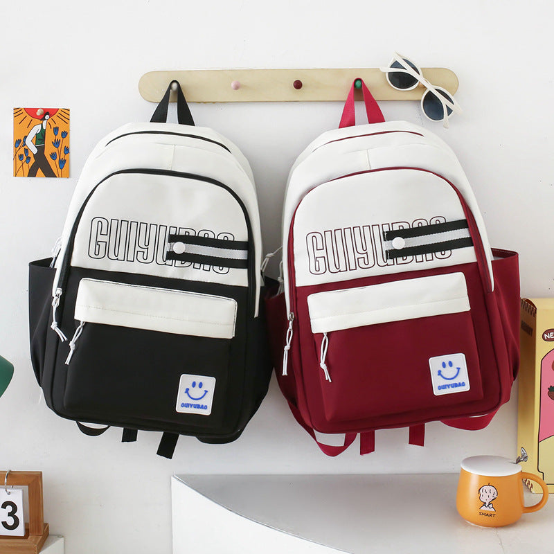 College student backpack large capacity 4 piece backpack