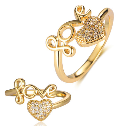 Pearl Flower Love Lock Bow Ring