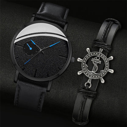 Versatile men's quartz watch set