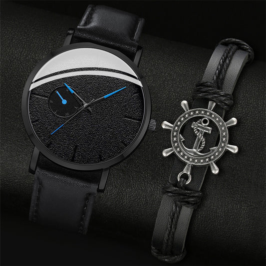 Versatile men's quartz watch set
