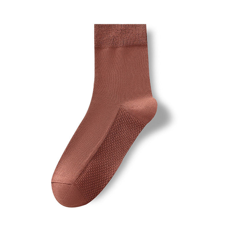 Calcetines antiolor de algodón para hombre de media pantorrilla primavera-otoño 