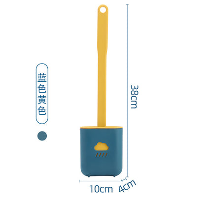 Escobilla para inodoro, limpiador de inodoro de silicona, escobilla de limpieza para baño montada en la pared 
