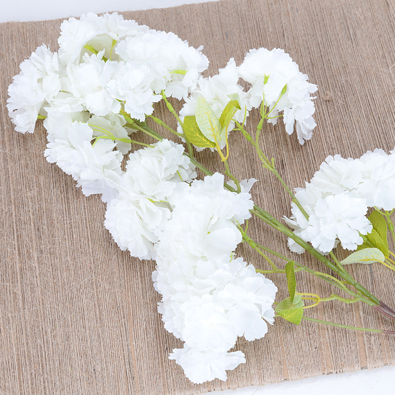 Encrypted 4-pronged 3-pronged cherry blossom tree artificial flowers