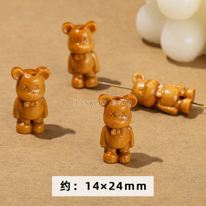 Barbie sandalwood carving lion head cat claw lotus pod accessories