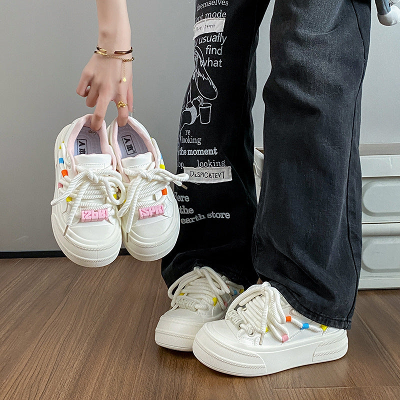 Summer new women's soft sole height-increasing sneakers