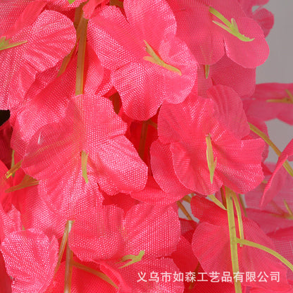 Simulación de flor de glicina cifrada de 6 hojas flor de cuajada de frijol 