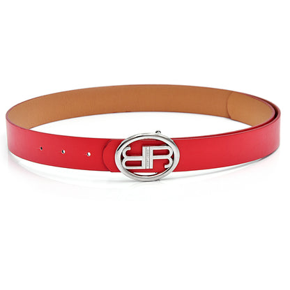 Elastic waist bright red belt