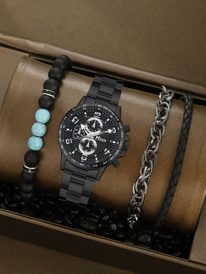 Automatic Mechanical Crown Bracelet Watch Set
