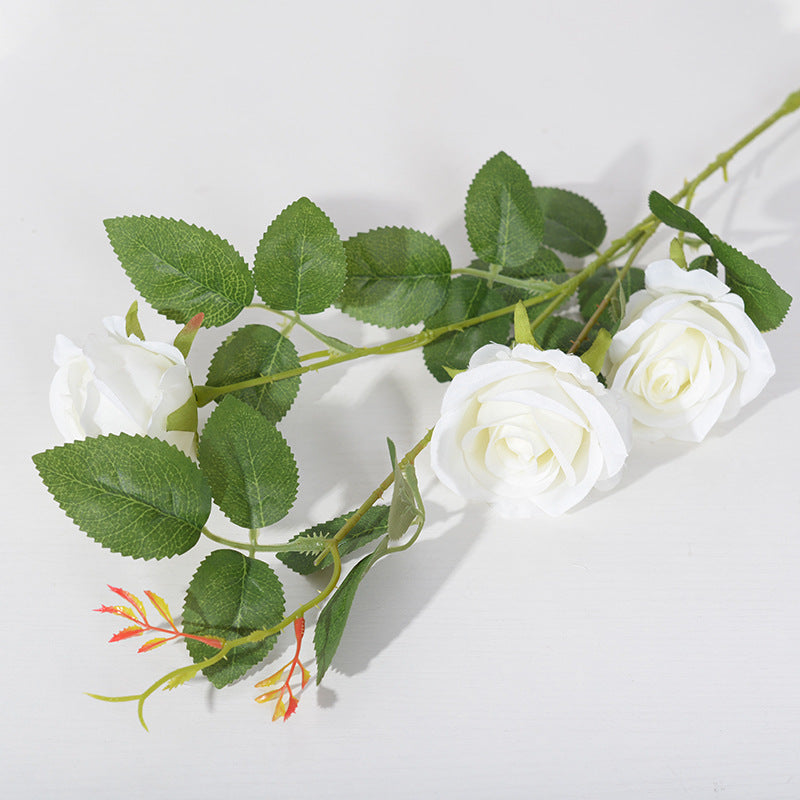 3 small Paris rose artificial flowers