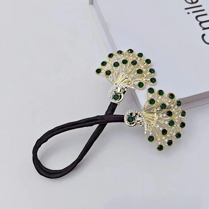 Vintage Peacock Hairpin Girl