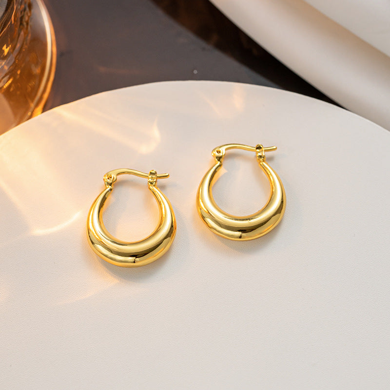 Vintage U-shaped Ear Clips Korean Design Trendy Chic Harbor Style Earrings