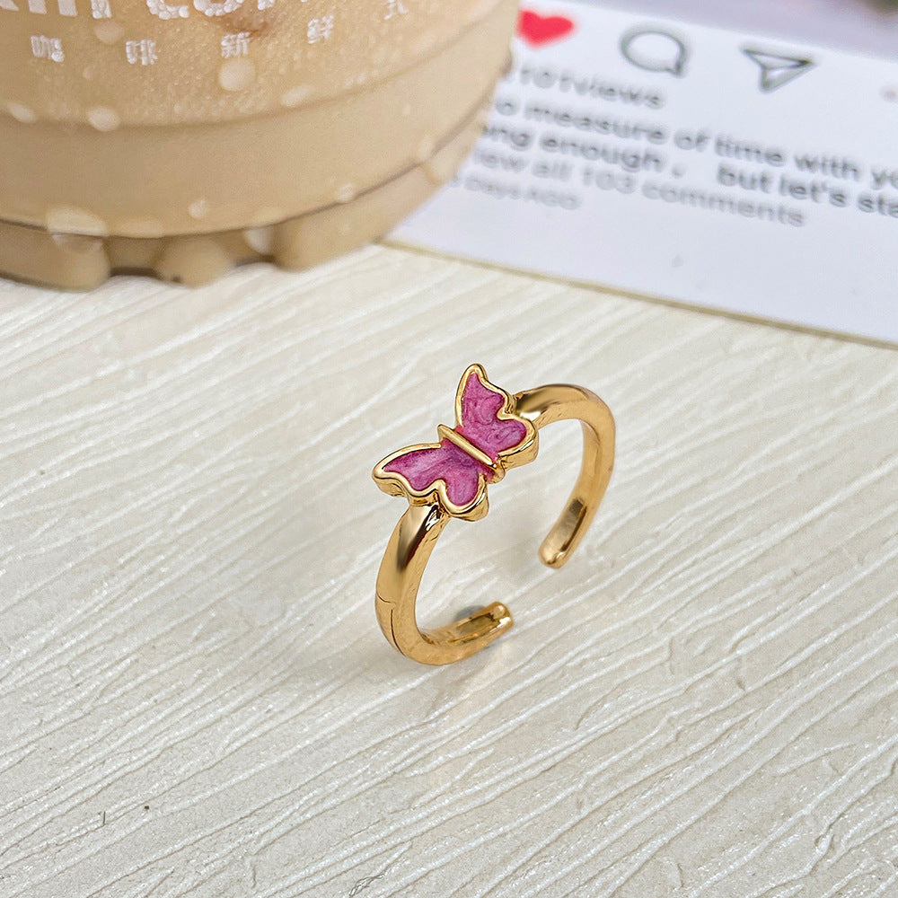 Adjustable Butterfly Ring