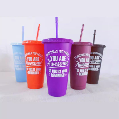 Color multi-color single-layer 710M plastic straw cup