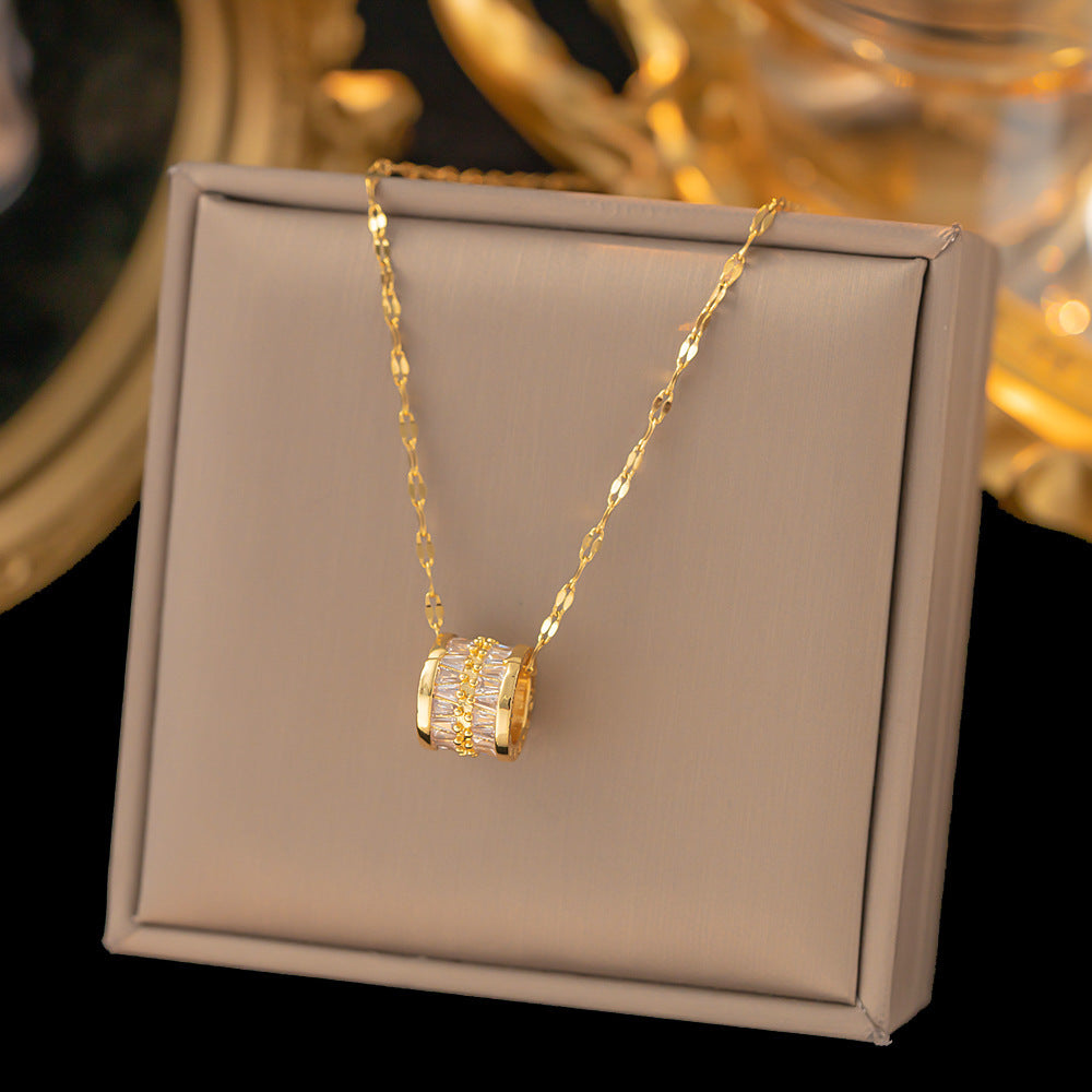 Titanium Steel Copper Pendant Necklace