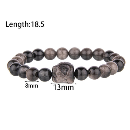 Pulseira Leão Cristal Prata Diamante 