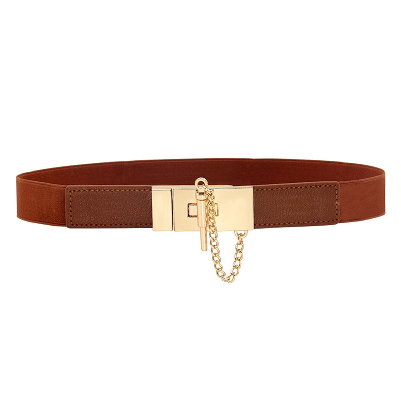 Fashion women's thin belt elastic