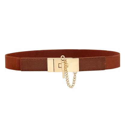 Fashion women's thin belt elastic