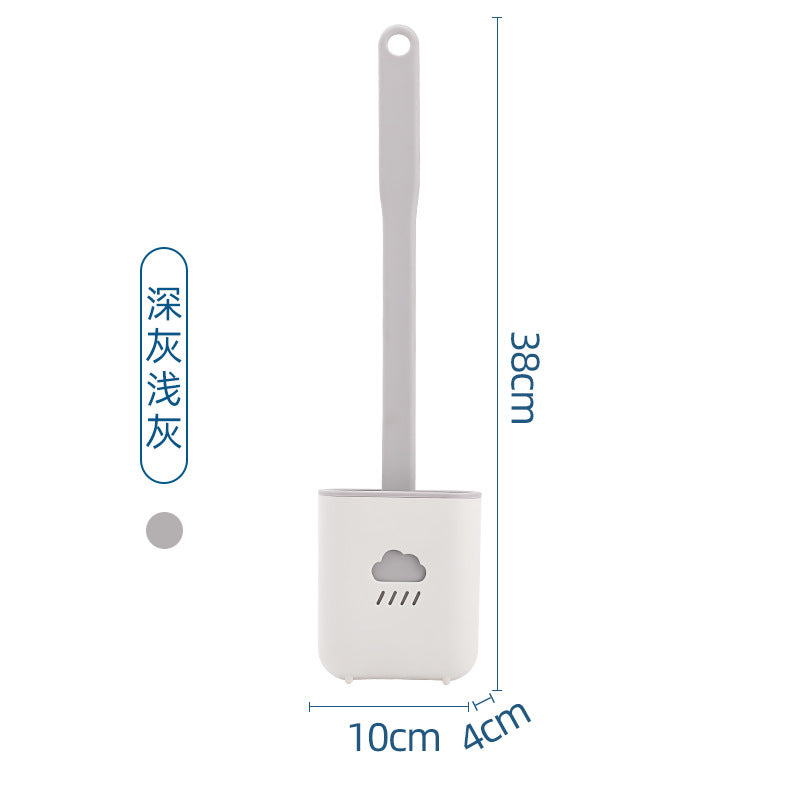 Escobilla para inodoro, limpiador de inodoro de silicona, escobilla de limpieza para baño montada en la pared 