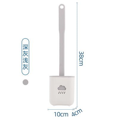 Escobilla para inodoro, limpiador de inodoro de silicona, escobilla de limpieza para baño montada en la pared 