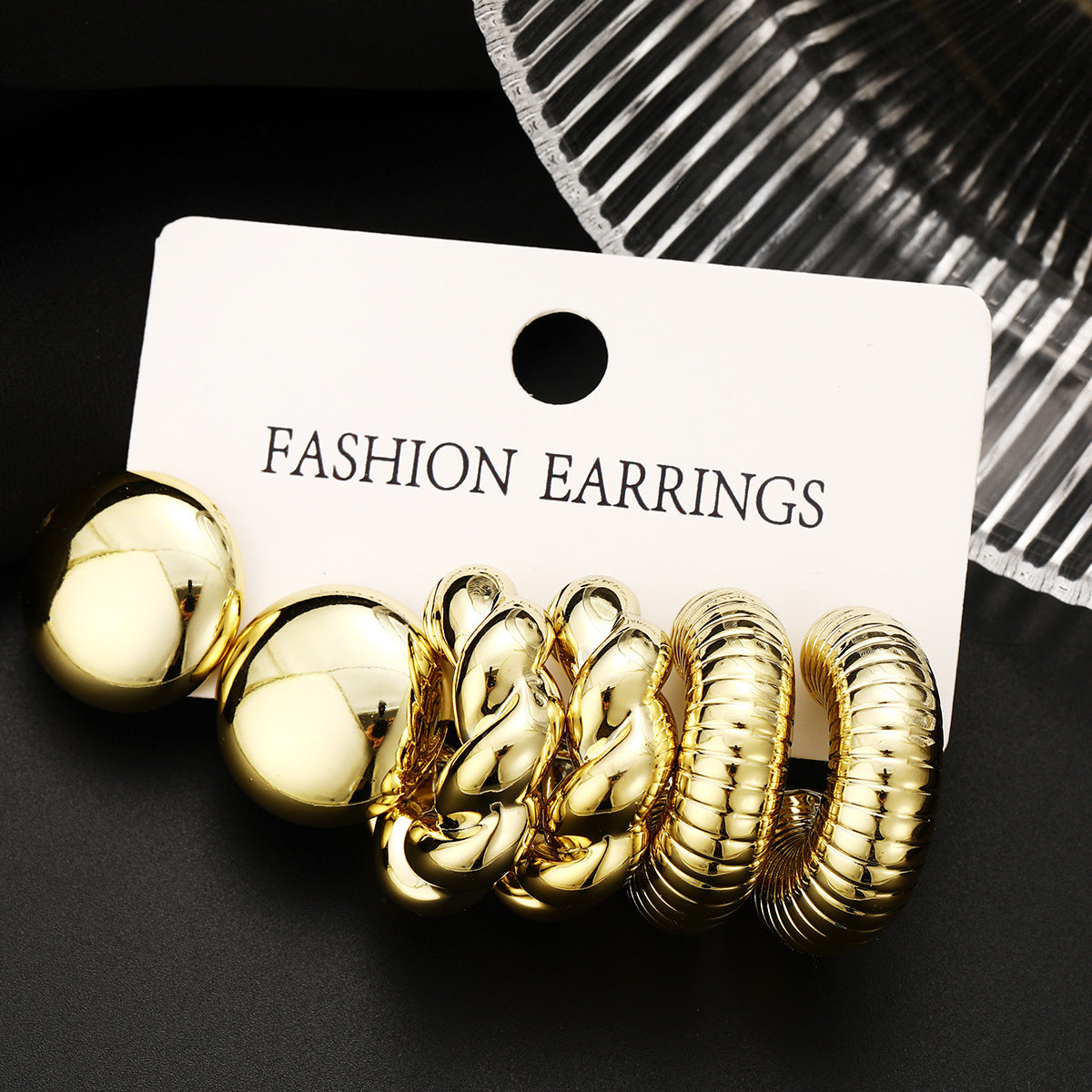 Twist Hoop Earring 3-Piece Set