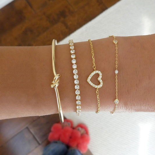 Diamond Love Bracelet Set (4-Piece)