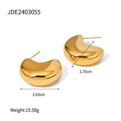 Polished Half Moon Earrings