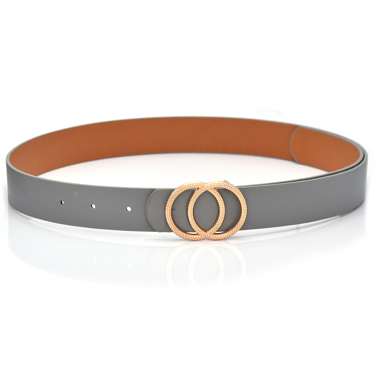 Round buckle belt for women, casual