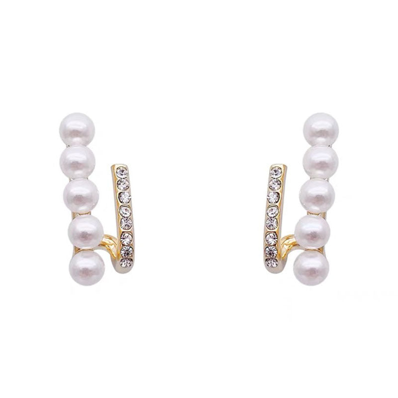 Pendientes de perlas francesas con aguja de plata S925 