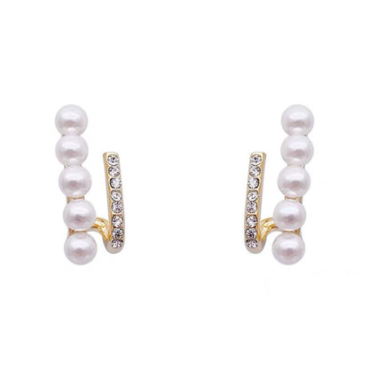Pendientes de perlas francesas con aguja de plata S925 