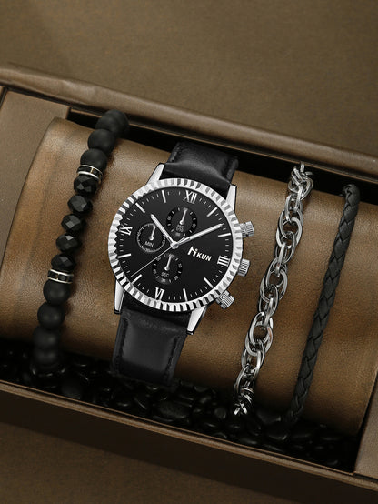 Quartz Watch Business Bracelet Set