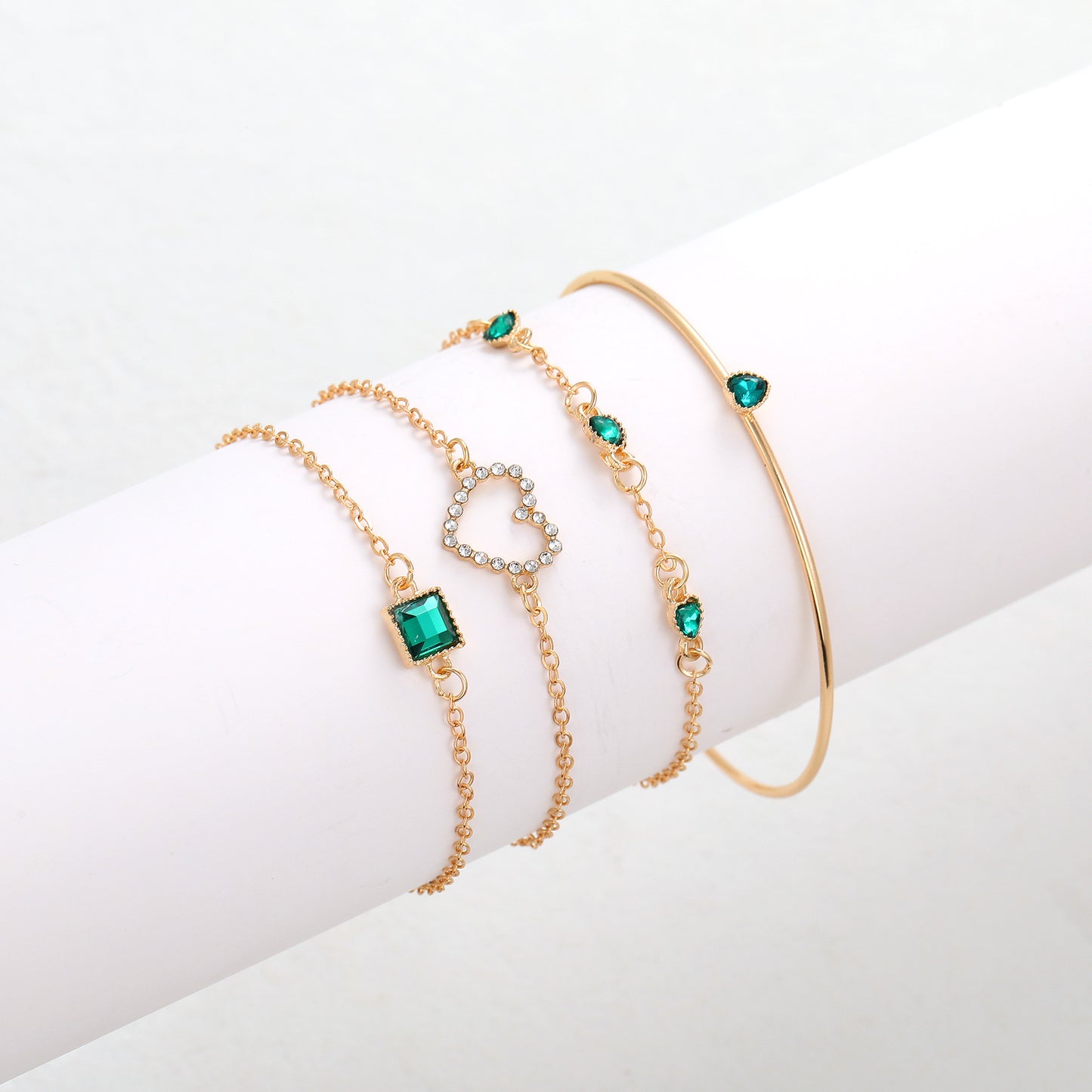 Heart Bracelet Set 4 Pieces