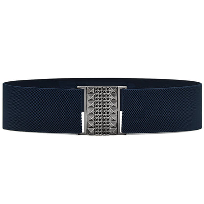 Belt Gold pair buckle elastic belt