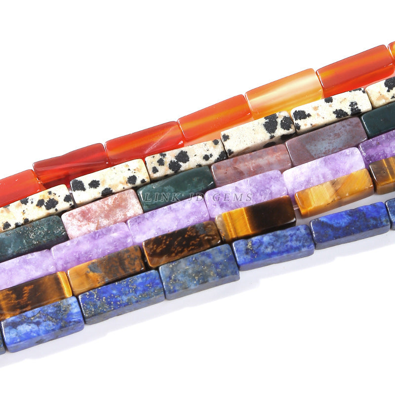 4 * 13Mm crystal agate square loose beads