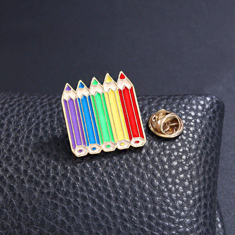 Oil drop cartoon pin