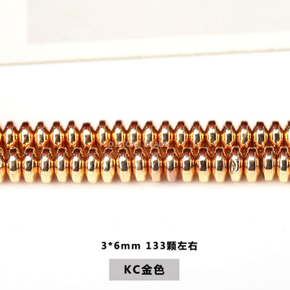 Black gallstone abacus beads DIY necklace bracelet beads