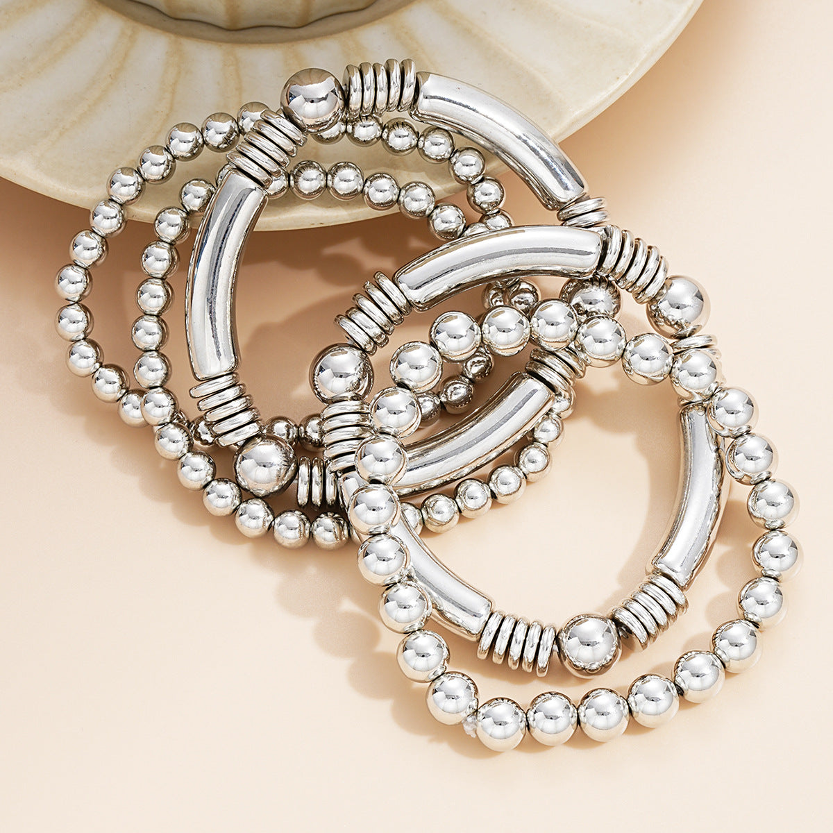 CCB Round Bead Stacking Bracelet