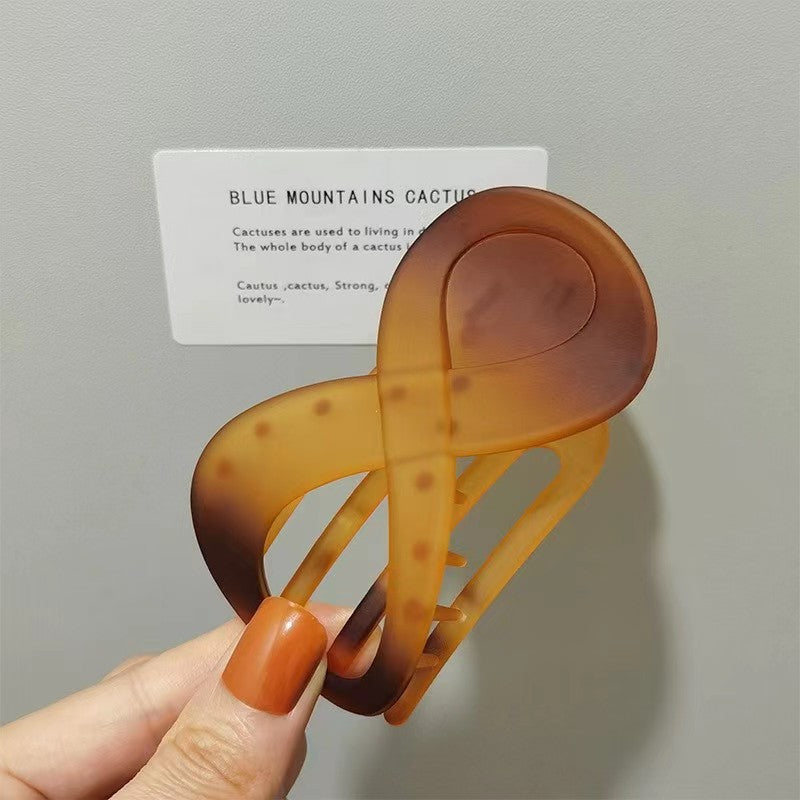 8-Shape geometric disc hair horizontal clip matte grab clip