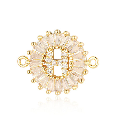 fashion 26 English letters copper zircon pendant