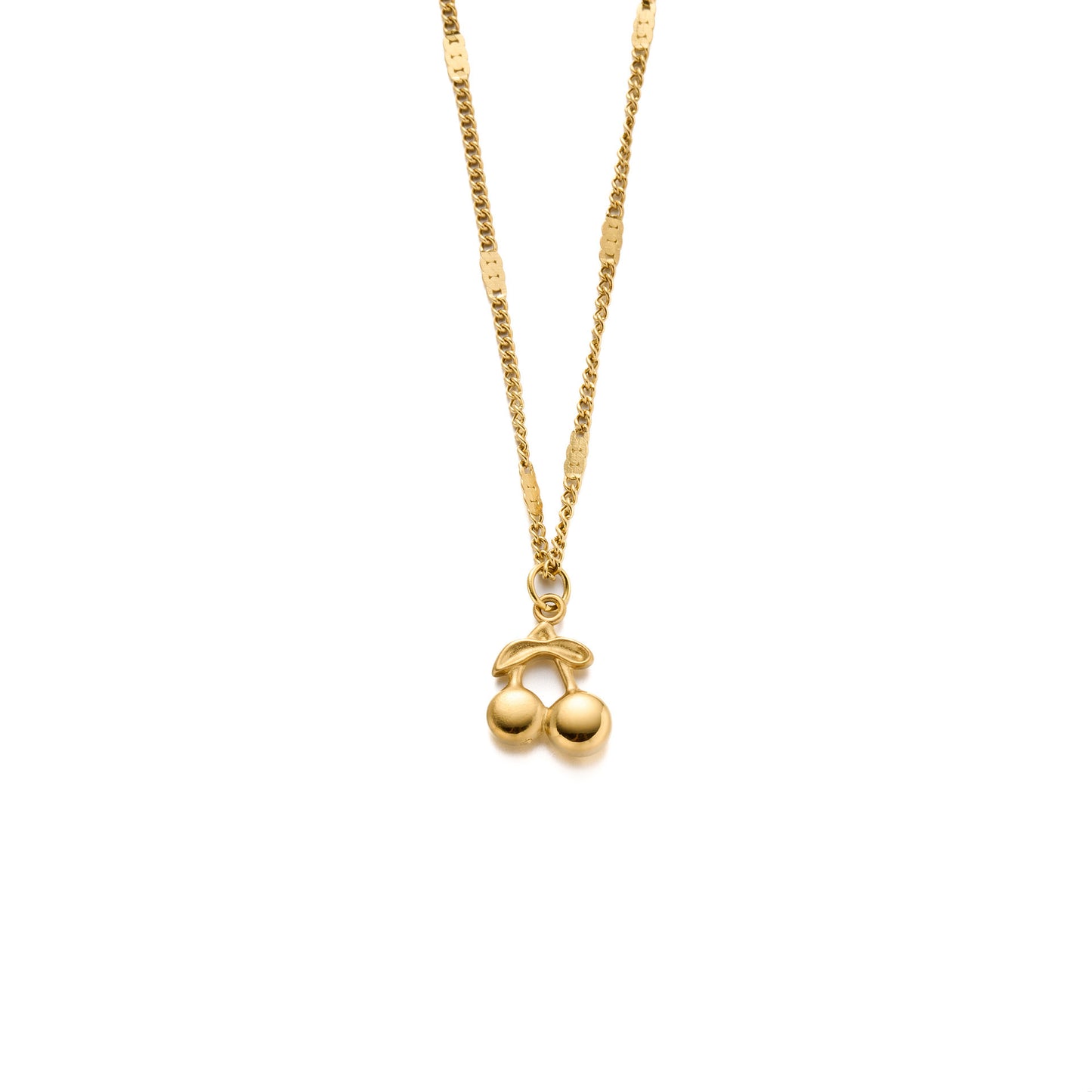 18K Gold Cherry Collarbone Necklace