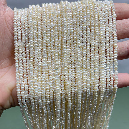 2.5-3 mm natural freshwater four-sided pearl loose beads