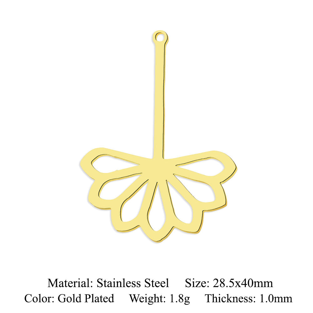 5 pcs/bag leaf maple leaf titanium steel pendant