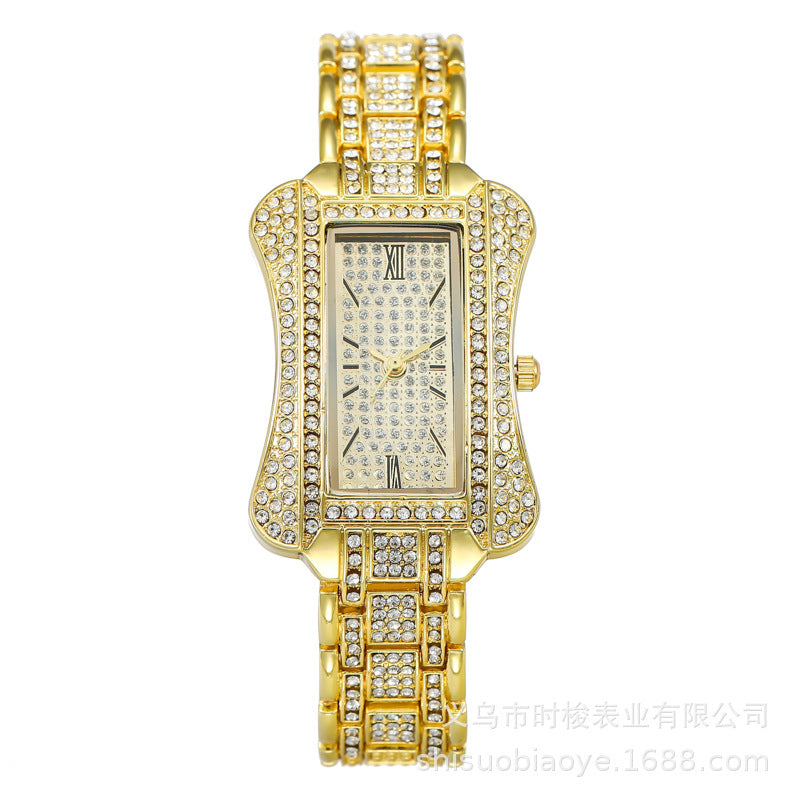 Gypsy watch women's steel belt full of diamonds