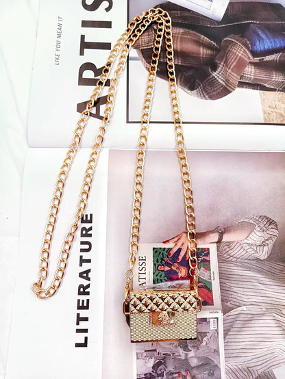 Pearl chain messenger bag waist chain