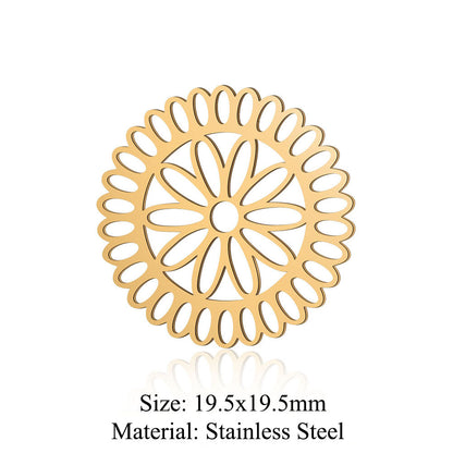 5pcs/pack of ginkgo biloba titanium steel pendant