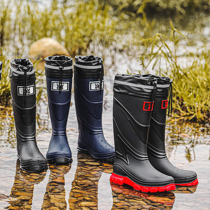 High tube rain shoes men's European and American style