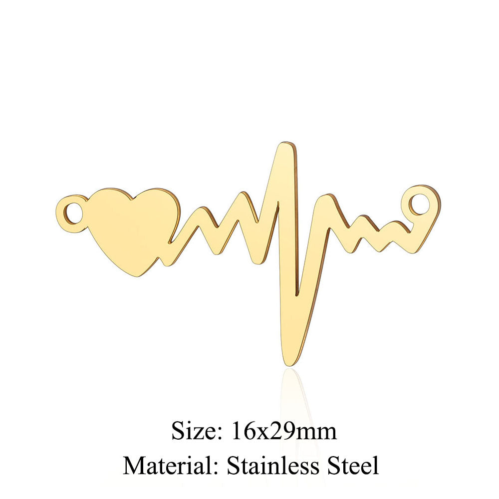 5 pcs/bag boys and girls titanium steel pendant love pendant