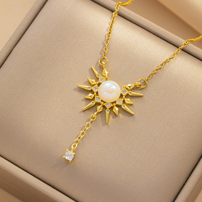 Vintage Pearl Drop Pendant Necklace, Elegant and Simple