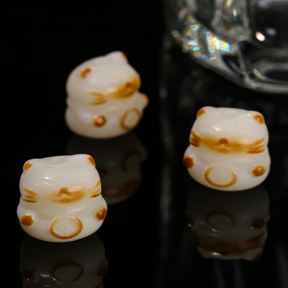 Charcoal Bodhi Root Lucky Cat Accessories