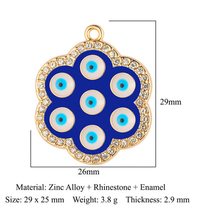 5 pcs/pack, dripping eyes, hang tags, alloy necklaces, pendants.